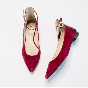 Louise Et Cie Genuine Suede Leather Pointed Flats
